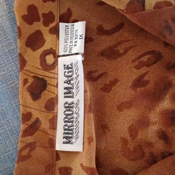 Mirror image vintage Leopard Blouse 1X - Picture 10 of 13